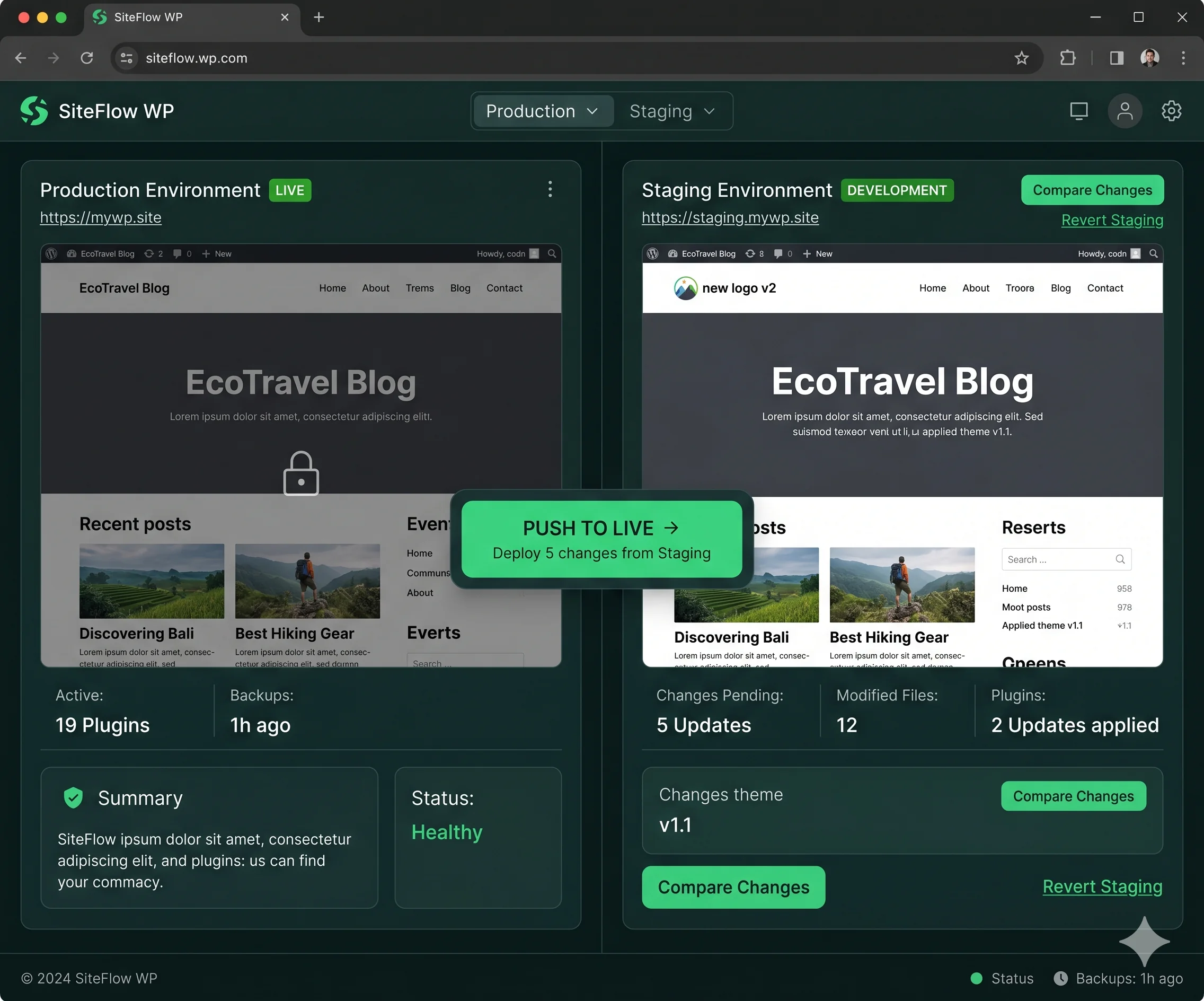 Staging & One-Click Clone