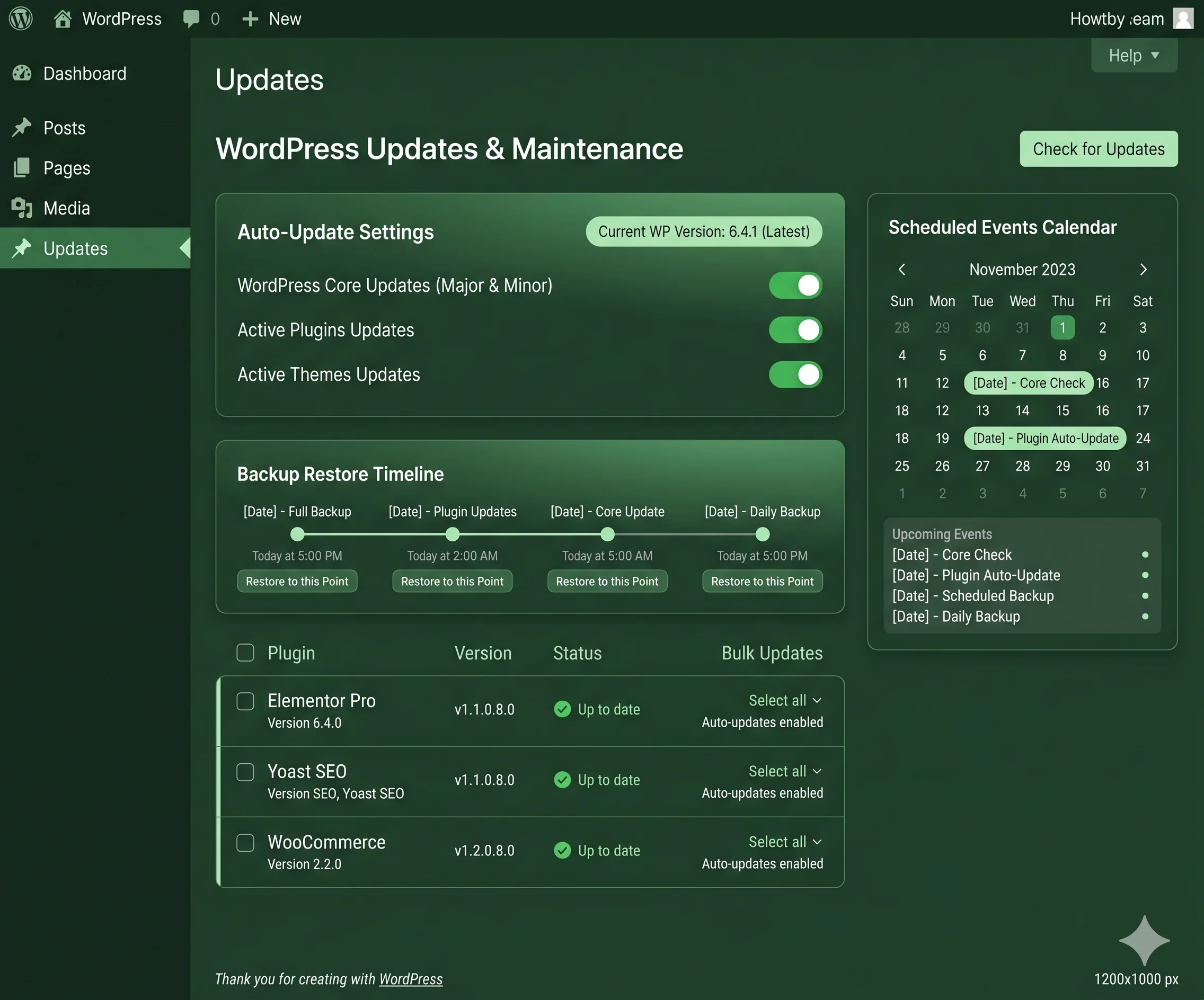 Auto Updates & Daily Backups